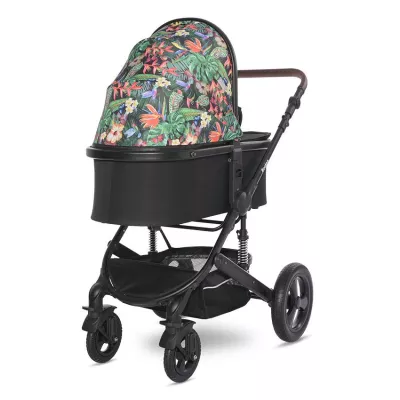 Carucior  Boston, de la 0 luni pana la 4 ani, maxim 22 kg, landou separat,  cadru din aluminiu, cos auto optional, Tropical Flowers