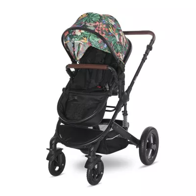 Carucior  Boston, de la 0 luni pana la 4 ani, maxim 22 kg, landou separat,  cadru din aluminiu, cos auto optional, Tropical Flowers