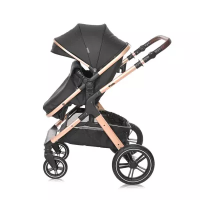 Carucior transformabil, Viola, cu adaptori cos auto, pana la 22 kg Black Diamonds
