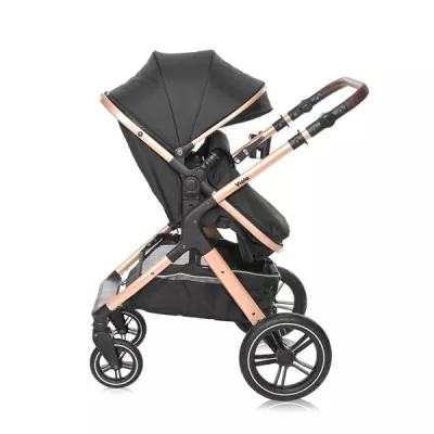 Carucior transformabil, Viola, cu adaptori cos auto, pana la 22 kg Black Diamonds