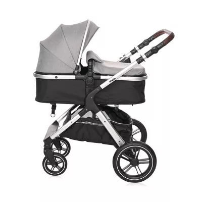 Carucior transformabil Viola, cu adaptori cos auto, pana la 22 kg, Opaline Grey