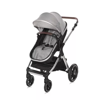 Carucior transformabil Viola, cu adaptori cos auto, pana la 22 kg, Opaline Grey