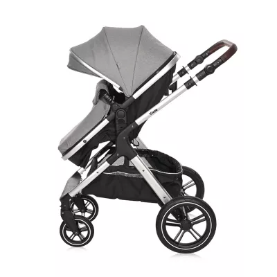 Carucior transformabil Viola, cu adaptori cos auto, pana la 22 kg, Opaline Grey