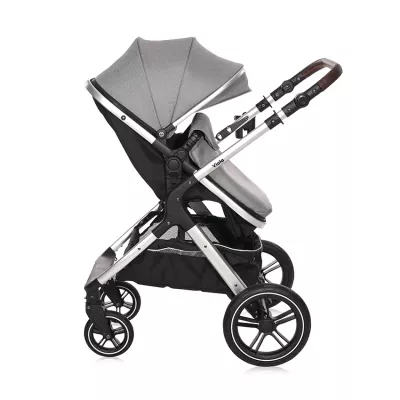 Carucior transformabil Viola, cu adaptori cos auto, pana la 22 kg, Opaline Grey