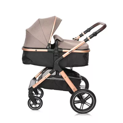Carucior transformabil, Viola, cu adaptori cos auto, pana la 22 kg, Pearl Beige