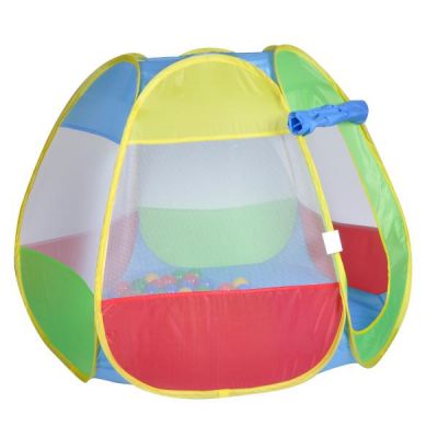 Casuta de joaca pentru copii, Knorr Toys, potrivit interior/exterior, include 50 bile asortate coloristic fara BPA, din tesatura de cort hidrofuga,  0 Luni+, Bellox