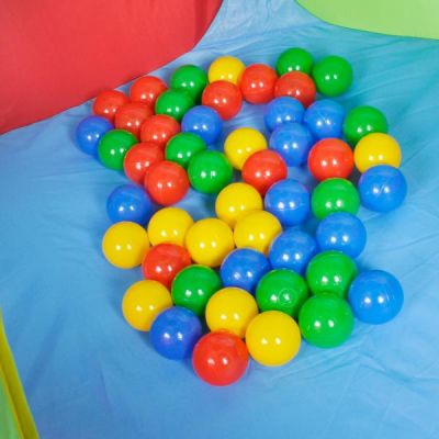 Casuta de joaca pentru copii, Knorr Toys, potrivit interior/exterior, include 50 bile asortate coloristic fara BPA, din tesatura de cort hidrofuga,  0 Luni+, Bellox