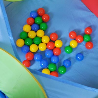 Casuta de joaca pentru copii, Knorr Toys, potrivit interior/exterior, include 50 bile asortate coloristic fara BPA, din tesatura de cort hidrofuga,  0 Luni+, Bellox