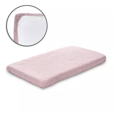 Cearceaf cu elastic pentru patut, 98 x 65 cm, 100% bumbac ranforce, Rose Sky