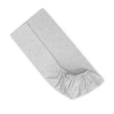 Cearceaf cu elastic pentru patut, 98 x 65 cm, 100% bumbac ranforce, Grey Sky