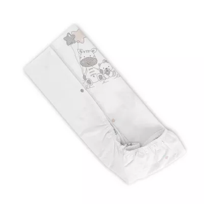 Cearceaf cu elastic pentru patut, 98 x 65 cm, 100% bumbac ranforce, White Giraffe