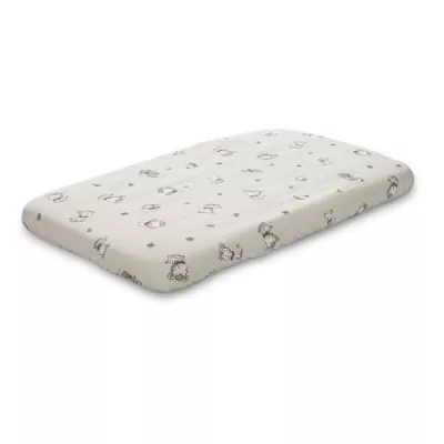 Cearceaf cu elastic pentru patut, 98 x 65 cm, 100% bumbac ranforce, Beige Jungle