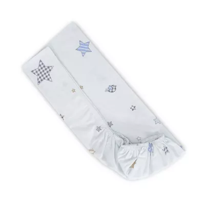 Cearceaf cu elastic pentru patut, 98 x 65 cm, 100% bumbac ranforce, Blue