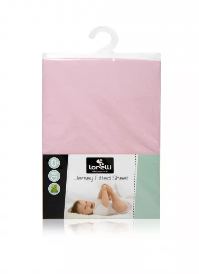 Cearsaf pat jersey, 60 x 120 cm Pink