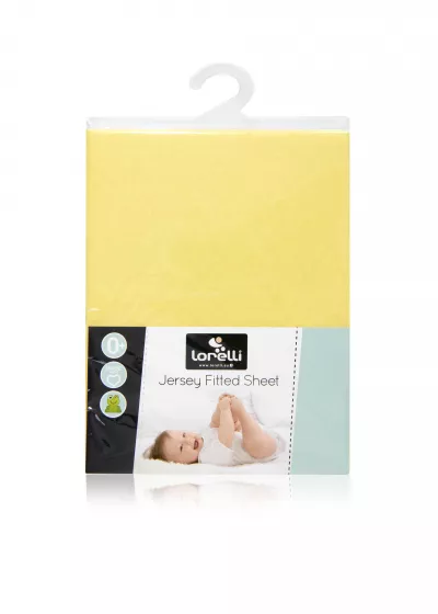 Cearsaf pat jersey, 60 x 120 cm Yellow