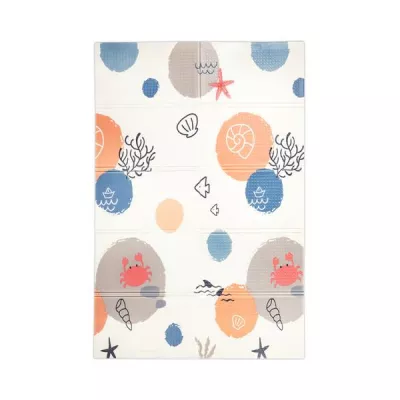 Covoras de joaca termic pentru copii, din spuma XPE, design cu doua fete, pliabil, 120 x 180 cm, Ocean & Stars Covoras de joaca termic pentru copii, din spuma XPE, design cu doua fete, pliabil, 120 x 180 cm, Ocean & Stars