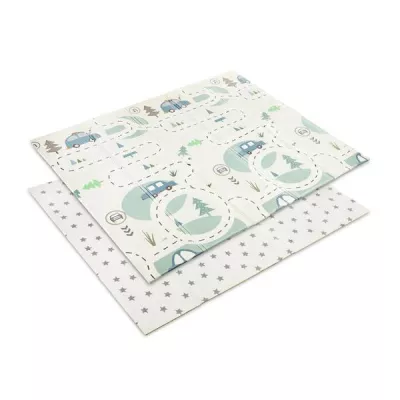 Covoras de joaca termic pentru copii, din spuma XPE, design cu doua fete, pliabil, 180 x 200 cm, Funny City & Stars Covoras de joaca termic pentru copii, din spuma XPE, design cu doua fete, pliabil, 180 x 200 cm, Funny City & Stars