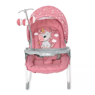 Lichidare de Stoc - Fotoliu balansoar, Dream Time, Rose Velvet Unicorn, bebelorelli.ro