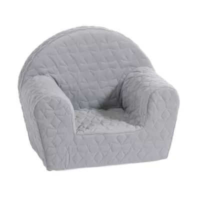 Mobilier camera copii - Fotoliu pentru copii, Knorr Toys, matlasat, umplutura din spuma moale, husa bumbac 100% detasabila si lavabila, 51 x 34 x 42 cm, 9 Luni+, Cosy Geo Grey, bebelorelli.ro