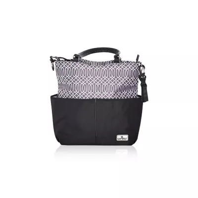 Geanta accesorii bebelusi, Laura, compartimentata, Black