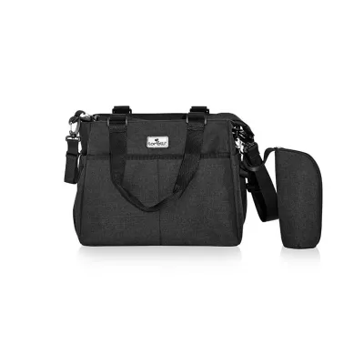 Geanta accesorii bebelusi, Maya, compartimentata, Black