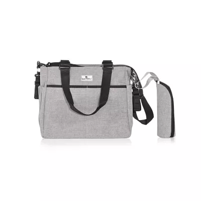 Geanta accesorii bebelusi, Maya, compartimentata, Grey