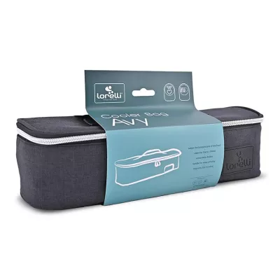 Alimentatie Bebe - Geanta termica pentru mancare Avy, 3 compartimente detasabile, 33x11x10 cm, Negru, bebelorelli.ro