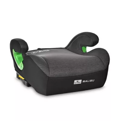 Inaltator auto, Malibu, Isofix, 125-150 cm, 6-12 ani, Black