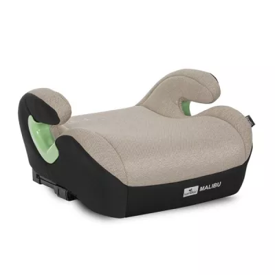 Inaltator auto pentru copii, Malibu, Isofix, 6-12 Ani, 125-150 cm, cu conectori pentru ghidaj, Beige