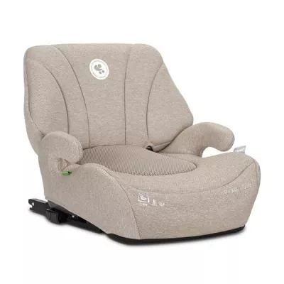 i-Size - Inaltator auto pentru copii, Pyxis, i-Size, Isofix, tip booster cu spatar detasabil, 6-12 ani, 125-150 cm, Beige, bebelorelli.ro