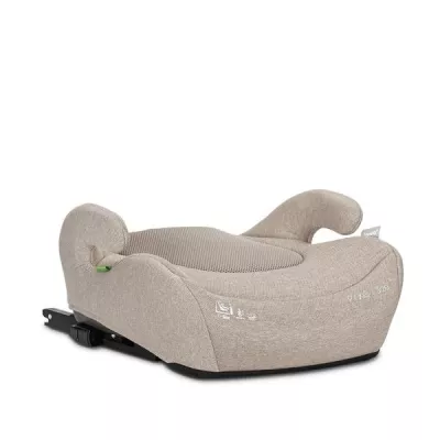 Inaltator auto pentru copii, Pyxis, i-Size, Isofix, tip booster cu spatar detasabil, 6-12 ani, 125-150 cm, Beige