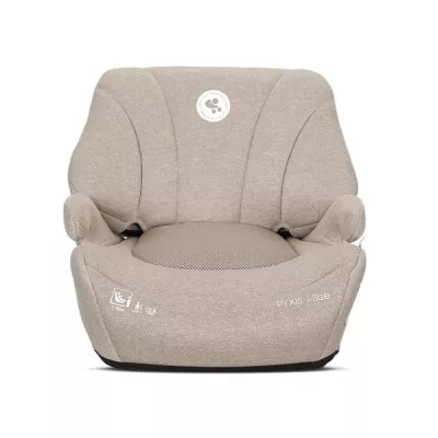 Inaltator auto pentru copii, Pyxis, i-Size, Isofix, tip booster cu spatar detasabil, 6-12 ani, 125-150 cm, Beige