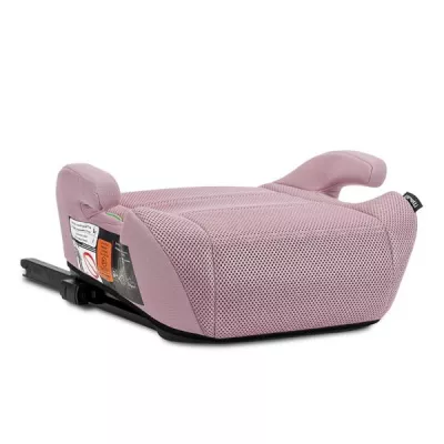 Inaltator auto pentru copii, Zen, Isofix, 6-12 Ani, 125-150 cm, cu conectori pentru ghidaj, Rose