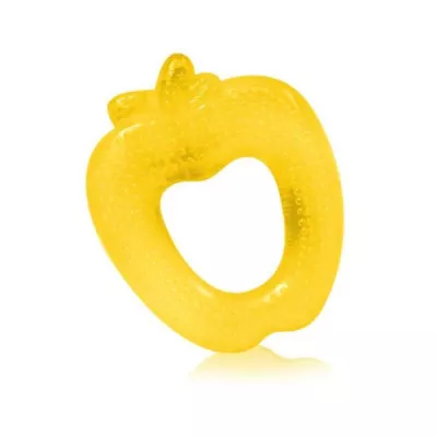 Jucarii de dentitie bebe - Jucarie de dentitie bebelusi, Apple, peste 3 luni, Yellow, bebelorelli.ro
