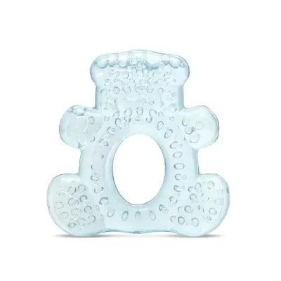 Jucarii de dentitie bebe - Jucarie de dentitie bebelusi, refrigeranta, 3 luni+, Bear, Aqua Blue, bebelorelli.ro