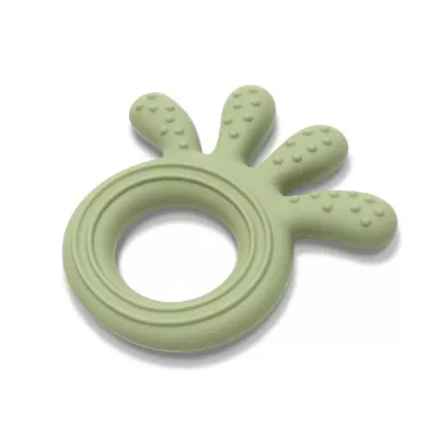 Jucarie de dentitie din silicon, 0 luni+, Octopus, Fresh Green