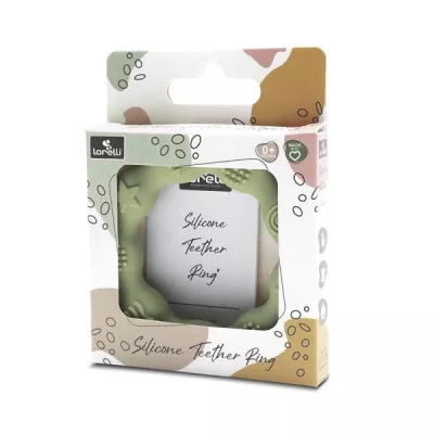 Jucarie de dentitie din silicon, 0 luni+, Ring, Fresh Green
