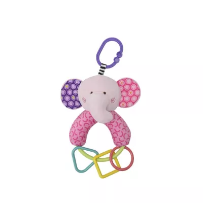 Jucarie de plus, 20 cm, cu forme geometrice zornaitoare, 0 luni+, elefant