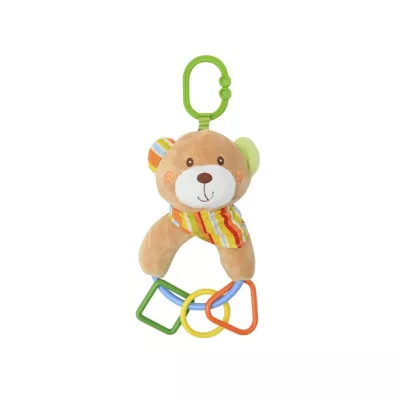 Jucarie de plus, 20 cm, cu forme geometrice zornaitoare, 0 luni+, ursulet