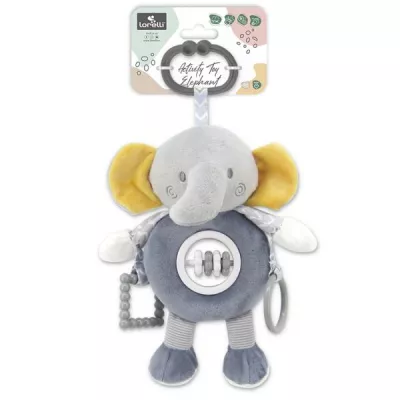 Jucarie de plus, de activitate, Elefant gri, 24 cm, 0 luni+