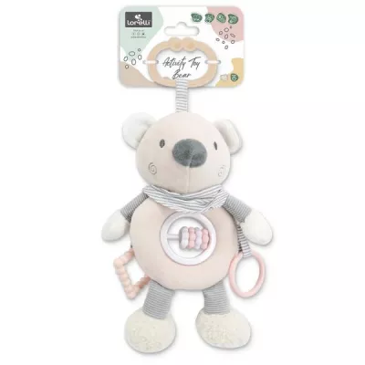Jucarii din plus - Jucarie de plus, de activitate, Ursulet beige, 24 cm, 0 luni+, bebelorelli.ro