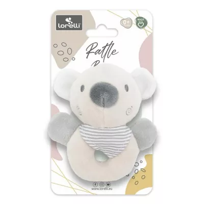 Jucarie de plus, Ursulet beige, 11 cm, zornaitoare, 0 luni+