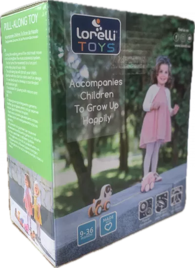 Jucarii interactive - Jucarie de tras cu roti, 9-36 luni, Piggy Pink, bebelorelli.ro