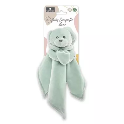 Jucarie din plus, potrivita pentru imbratisare si linistire, Bear Green Natural, 0 luni+