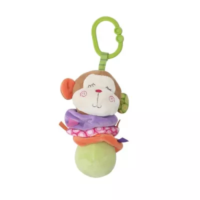 Lichidare de Stoc - Jucarii de plus, 16 cm, cu vibratie, zornaitoare, 0 luni+, maimutica, bebelorelli.ro