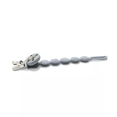 Lant din silicon pentru suzeta, 0 luni+, Grey