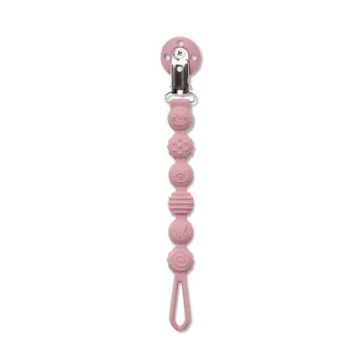 Suzete - Lant din silicon pentru suzeta, 0 luni+, Pink, bebelorelli.ro