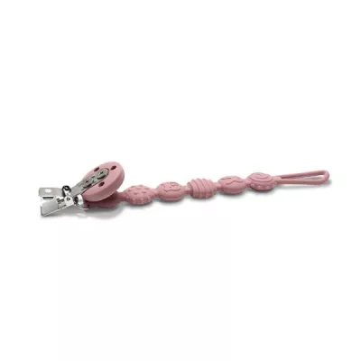 Lant din silicon pentru suzeta, 0 luni+, Pink