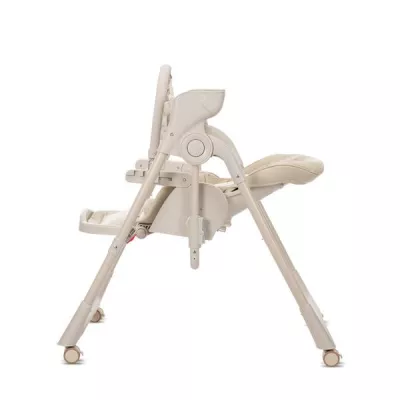 Leagan electric si scaun de masa 2 in 1, Nomino, Bluetooth, telecomanda, 3 viteze de leganare, panou muzical, Beige