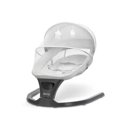 Leagan electric, Siena, potrivit 0-12 luni, 5 viteze de leganare, senzor inteligent de miscare, telecomanda, panou muzical, Light Grey